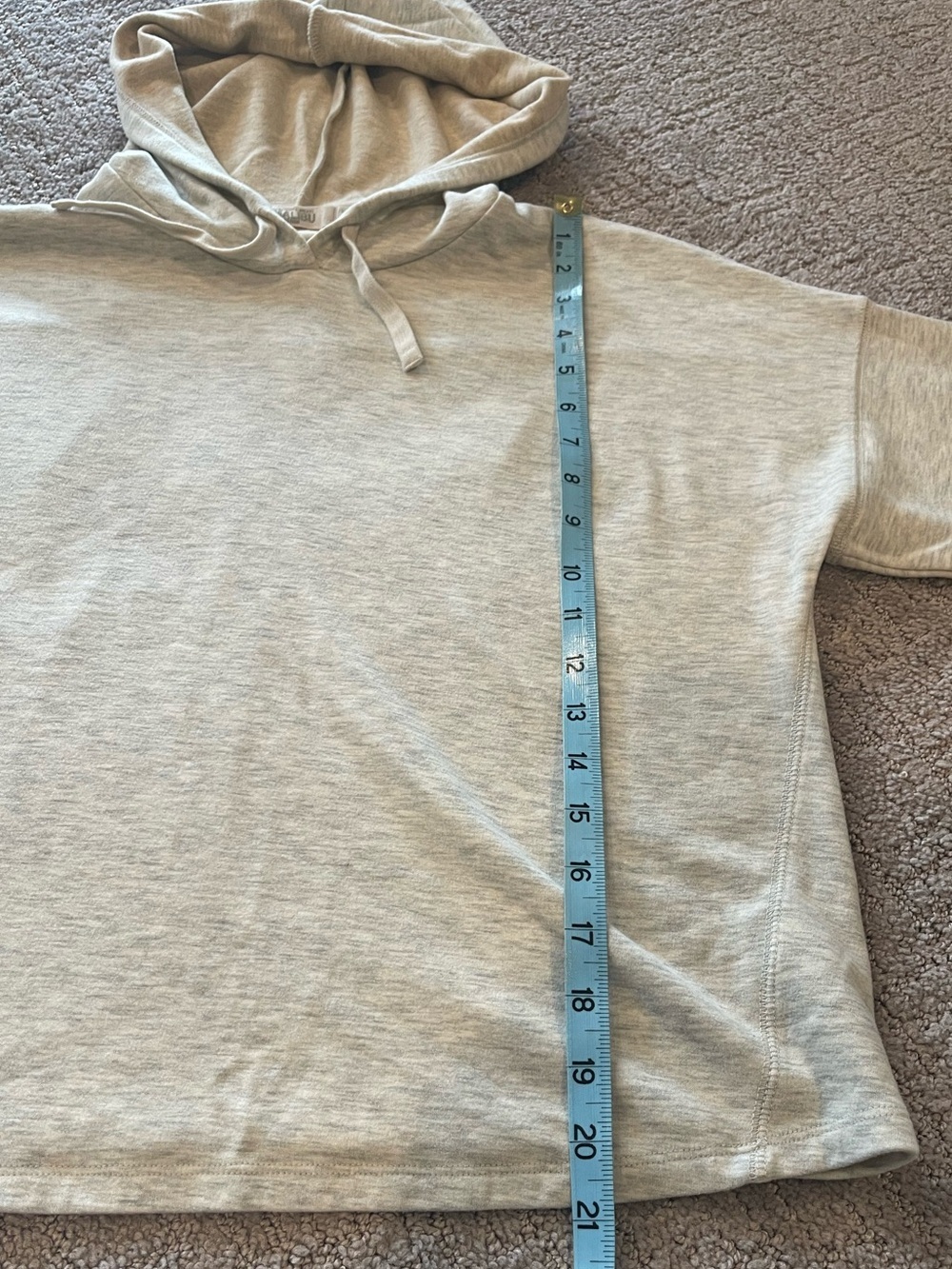 Barefoot Dreams Malibu Collection Butter Soft Hoodie, Heathered Cream, Sz. XS - Picture 10 of 16